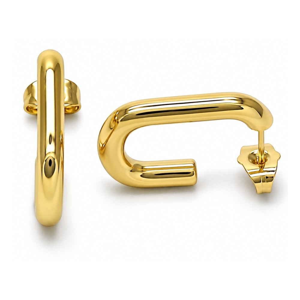 Oro Laminado Small Hoop, Gold Filled Style Polished, Golden Finish
