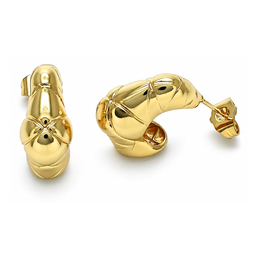 Oro Laminado Small Hoop, Gold Filled Style Polished, Golden Finish