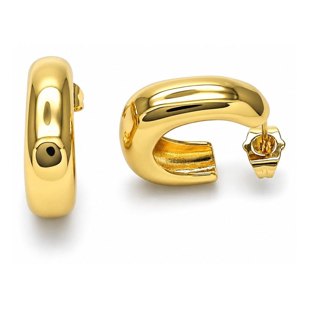 Oro Laminado Small Hoop, Gold Filled Style Polished, Golden Finish