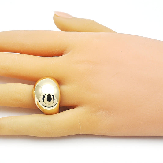 Oro Laminado Elegant Ring, Gold Filled Style Ball Design, Polished, Golden Finish