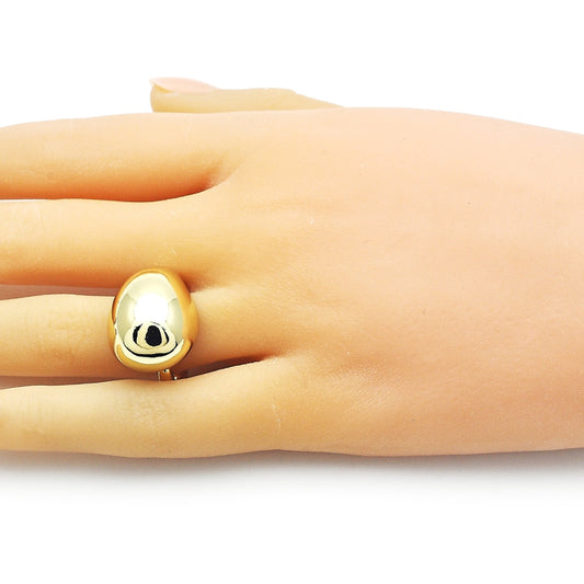 Oro Laminado Elegant Ring, Gold Filled Style Teardrop Design, Polished, Golden Finish