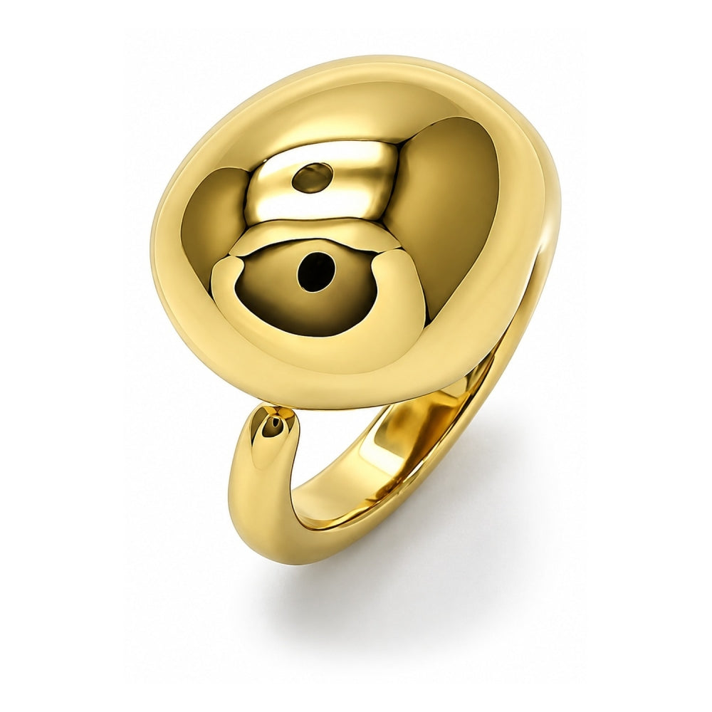Oro Laminado Elegant Ring, Gold Filled Style Teardrop Design, Polished, Golden Finish
