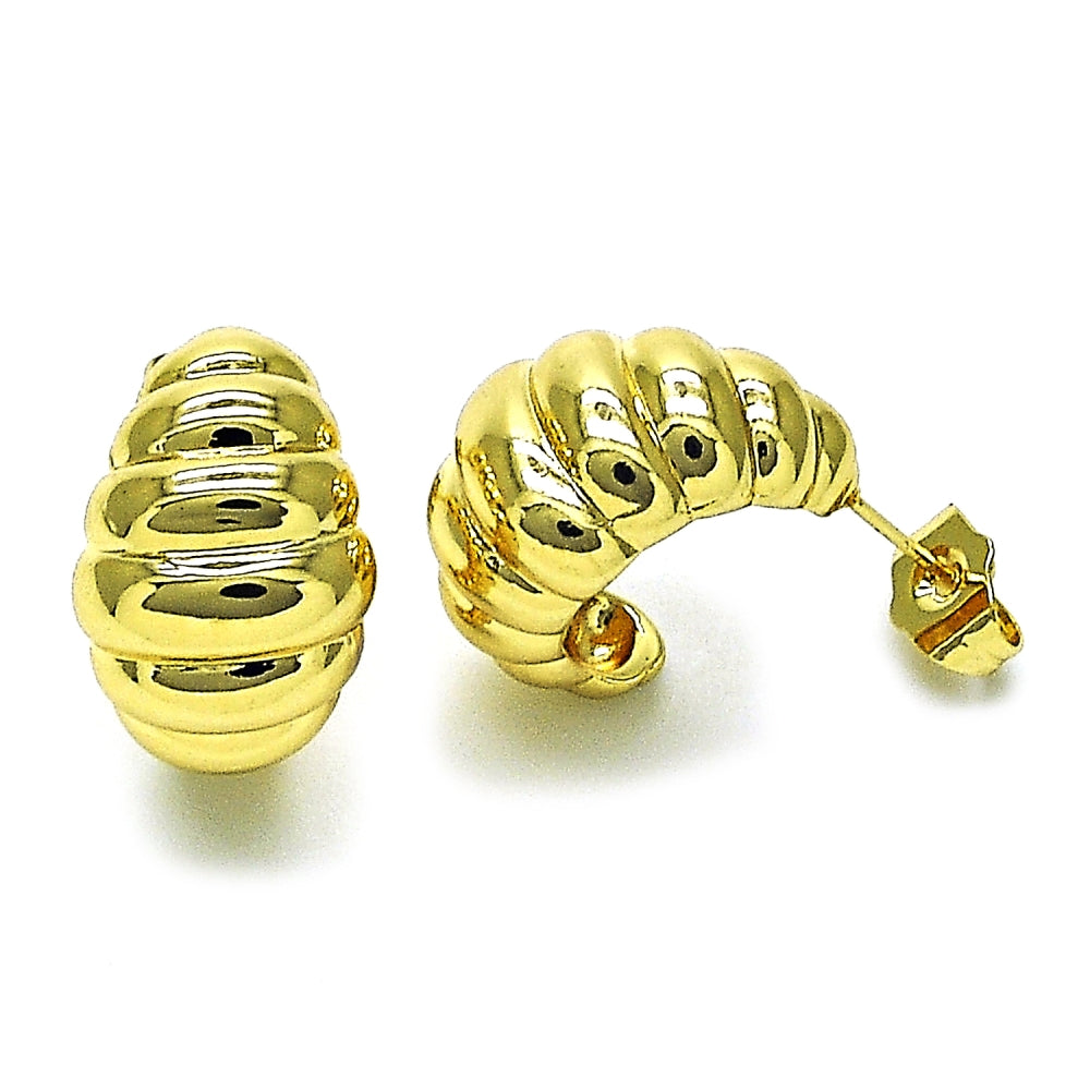 Oro Laminado Small Hoop, Gold Filled Style Polished, Golden Finish