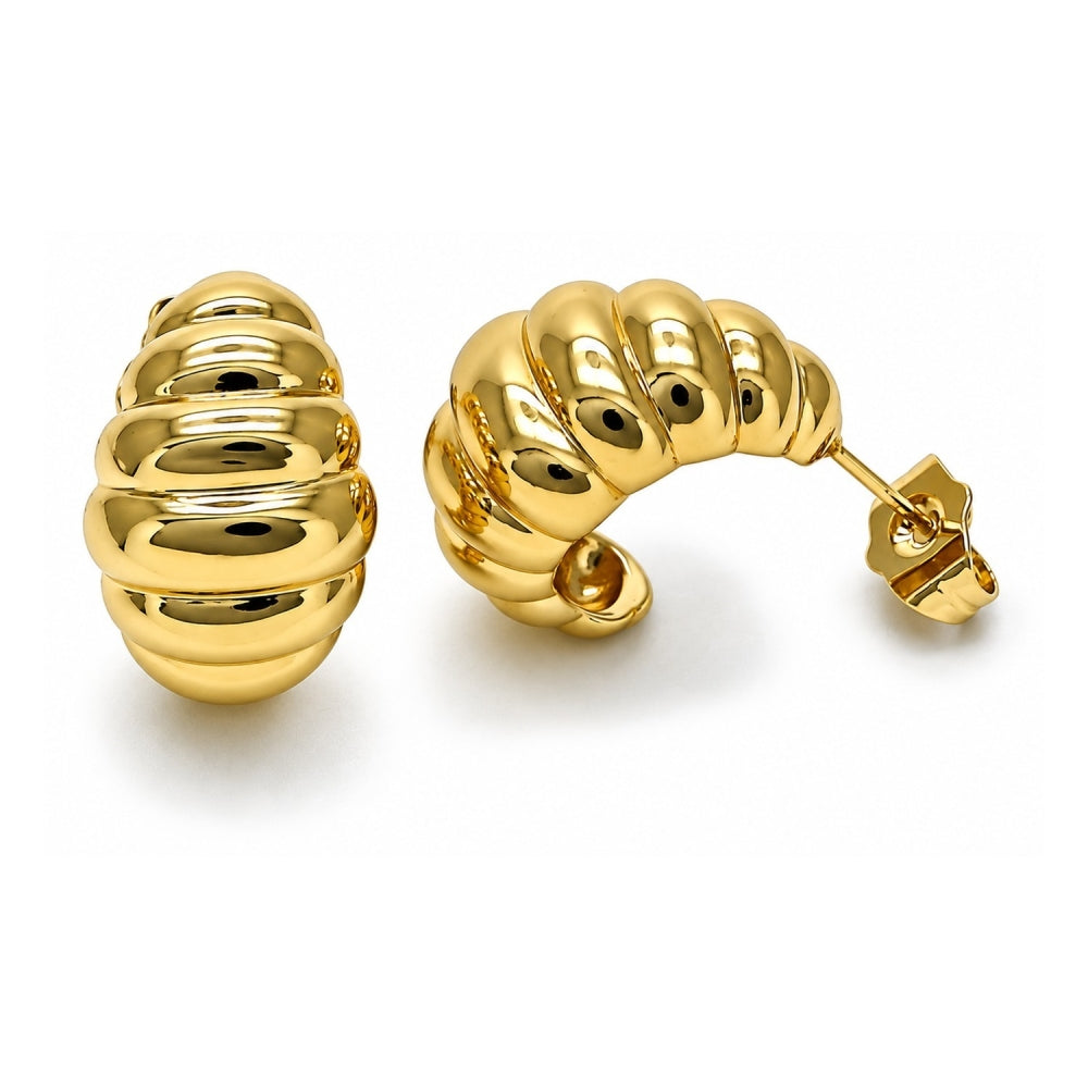 Oro Laminado Small Hoop, Gold Filled Style Polished, Golden Finish
