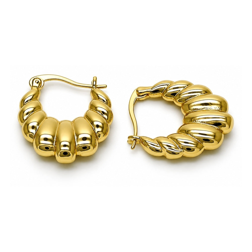 Oro Laminado Small Hoop, Gold Filled Style Polished, Golden Finish