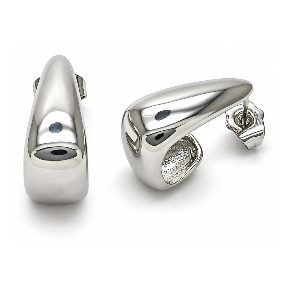 White Gold Filled Small Hoop, Polished, Rhodium Finish