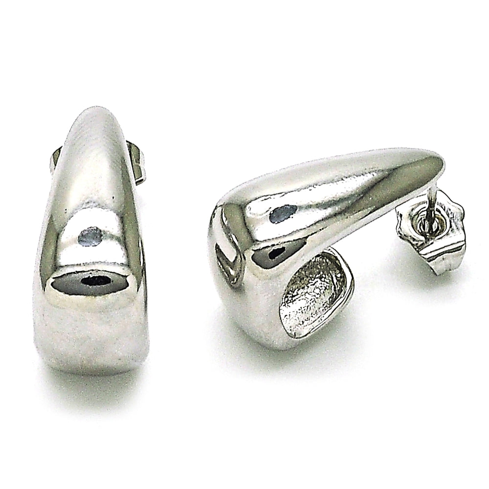 Rhodium Gold Filled Small Hoop, Polished, Rhodium Finish