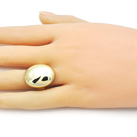 Oro Laminado Elegant Ring, Gold Filled Style Ball Design, Polished, Golden Finish