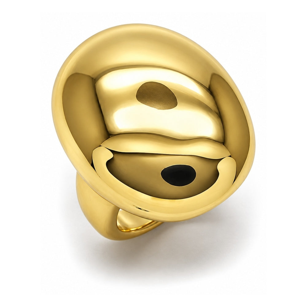Oro Laminado Elegant Ring, Gold Filled Style Ball Design, Polished, Golden Finish