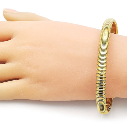 Oro Laminado Fancy Bracelet, Gold Filled Style Polished, Golden Finish