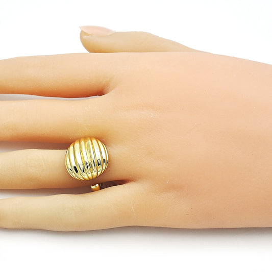 Oro Laminado Elegant Ring, Gold Filled Style Teardrop Design, Polished, Golden Finish