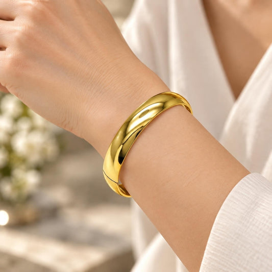 Oro Laminado Individual Bangle, Gold Filled Style Polished, Golden Finish