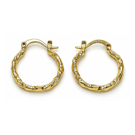 Oro Laminado Small Hoop, Gold Filled Style Polished, Golden Finish