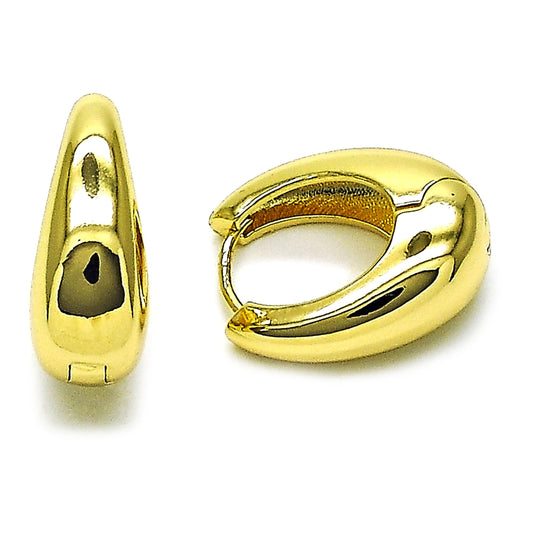Oro Laminado Huggie Hoop, Gold Filled Style Polished, Golden Finish