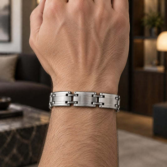 Stainless Steel Solid Bracelet, Polished, Steel Finish