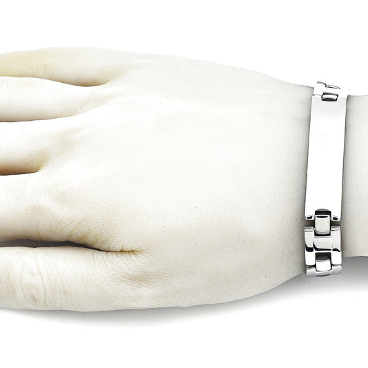 Stainless Steel Solid Bracelet, Polished, Steel Finish