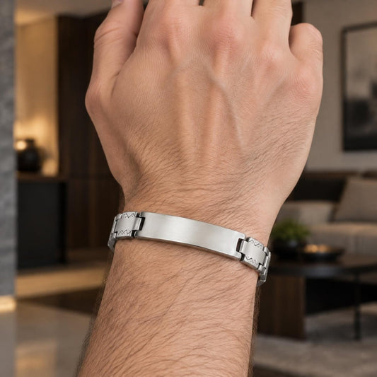 Stainless Steel Solid Bracelet, Polished, Steel Finish