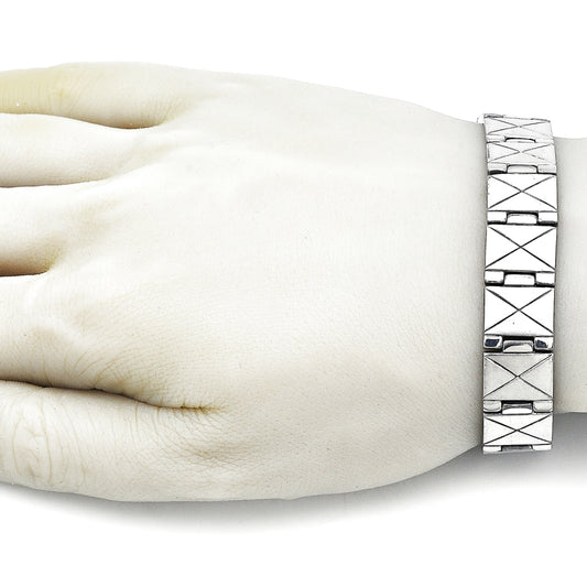 Stainless Steel Solid Bracelet, Polished, Steel Finish