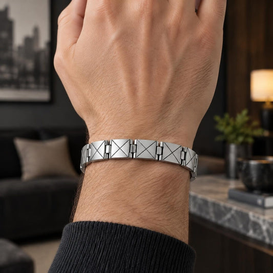 Stainless Steel Solid Bracelet, Polished, Steel Finish