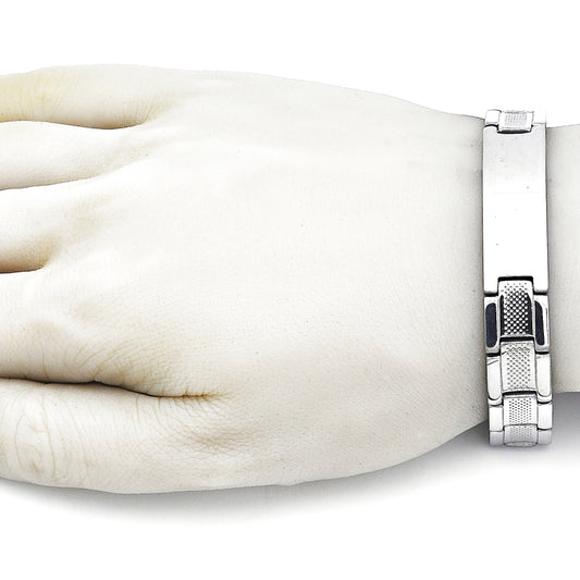 Stainless Steel Solid Bracelet, Polished, Steel Finish