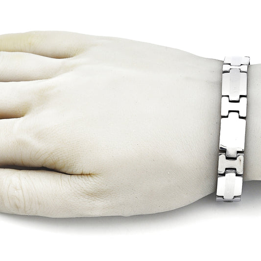 Stainless Steel Solid Bracelet, Polished, Steel Finish