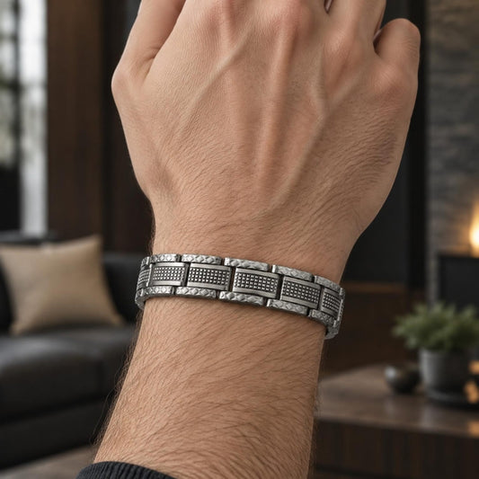 Stainless Steel Solid Bracelet, Polished, Steel Finish
