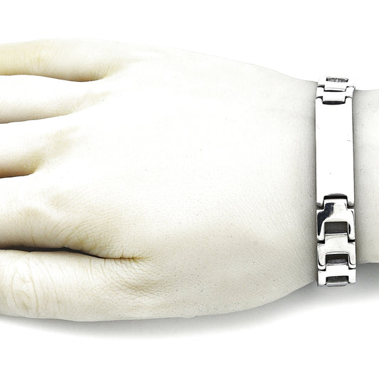 Stainless Steel Solid Bracelet, Polished, Steel Finish