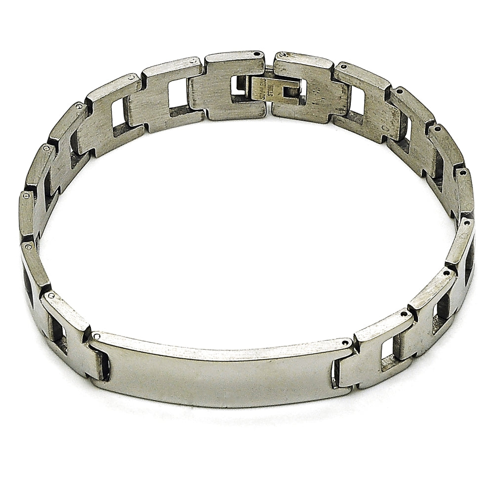 Stainless Steel Solid Bracelet, Polished, Steel Finish