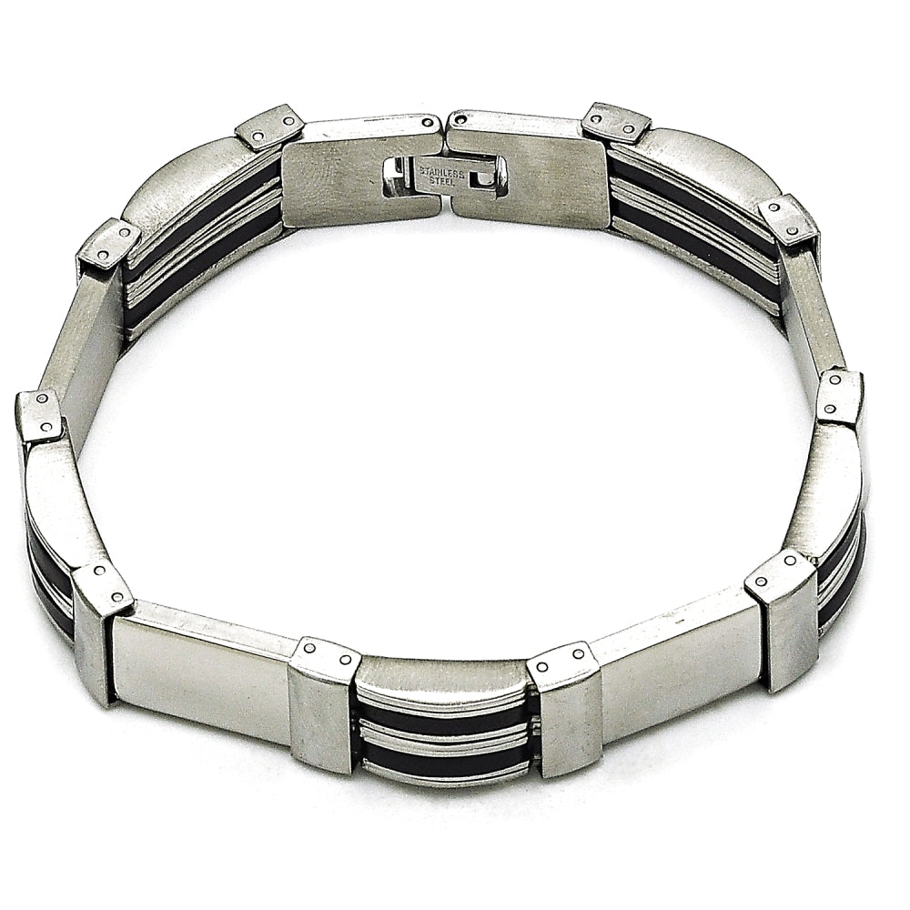 Stainless Steel Solid Bracelet, Polished, Steel Finish