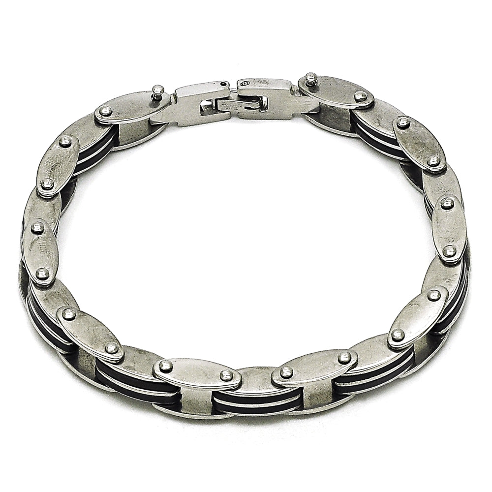 Stainless Steel Solid Bracelet, Polished, Steel Finish