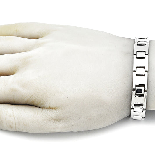 Stainless Steel Solid Bracelet, Polished, Steel Finish