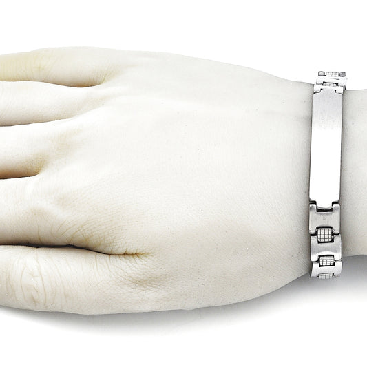Stainless Steel Solid Bracelet, Polished, Steel Finish