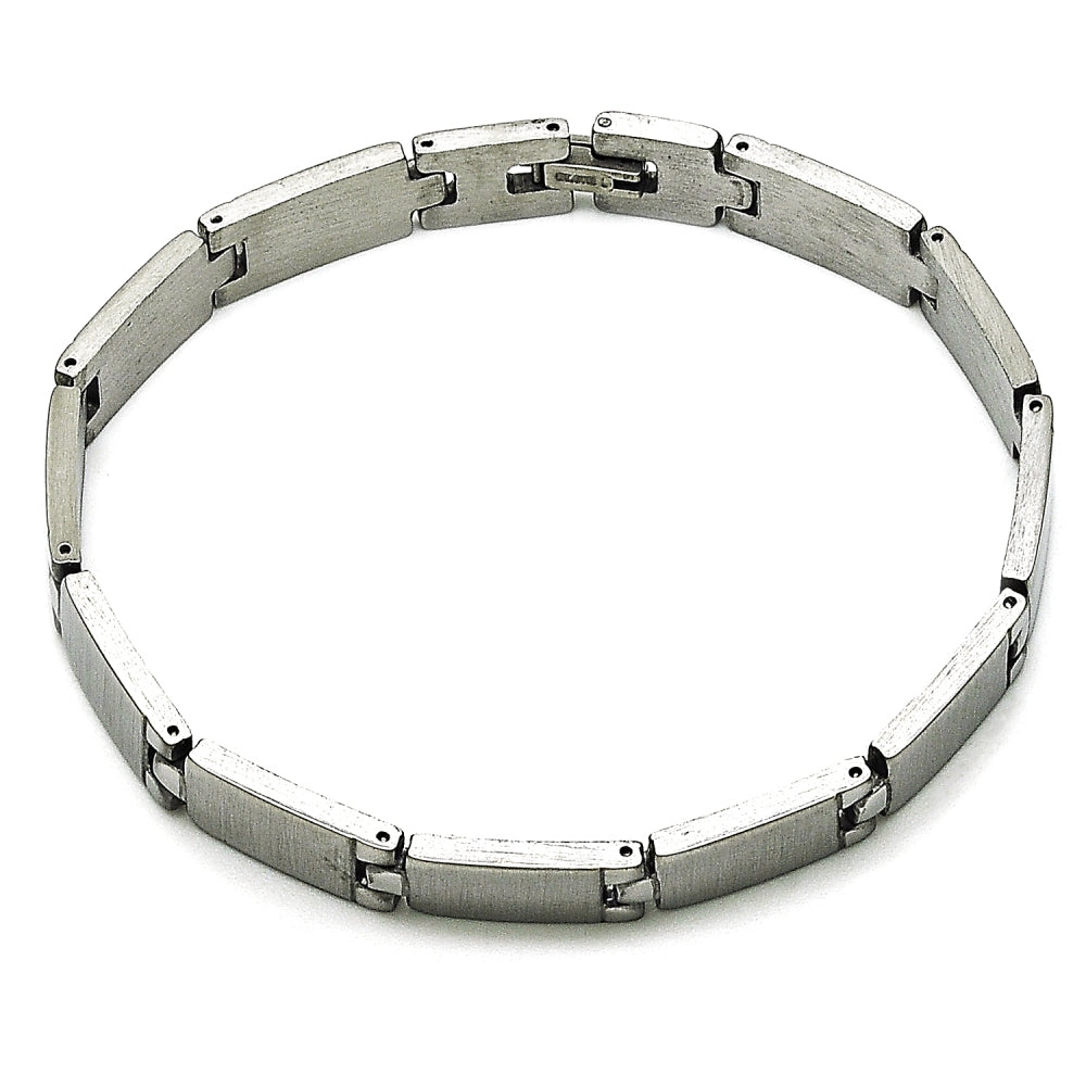Stainless Steel Solid Bracelet, Polished, Steel Finish