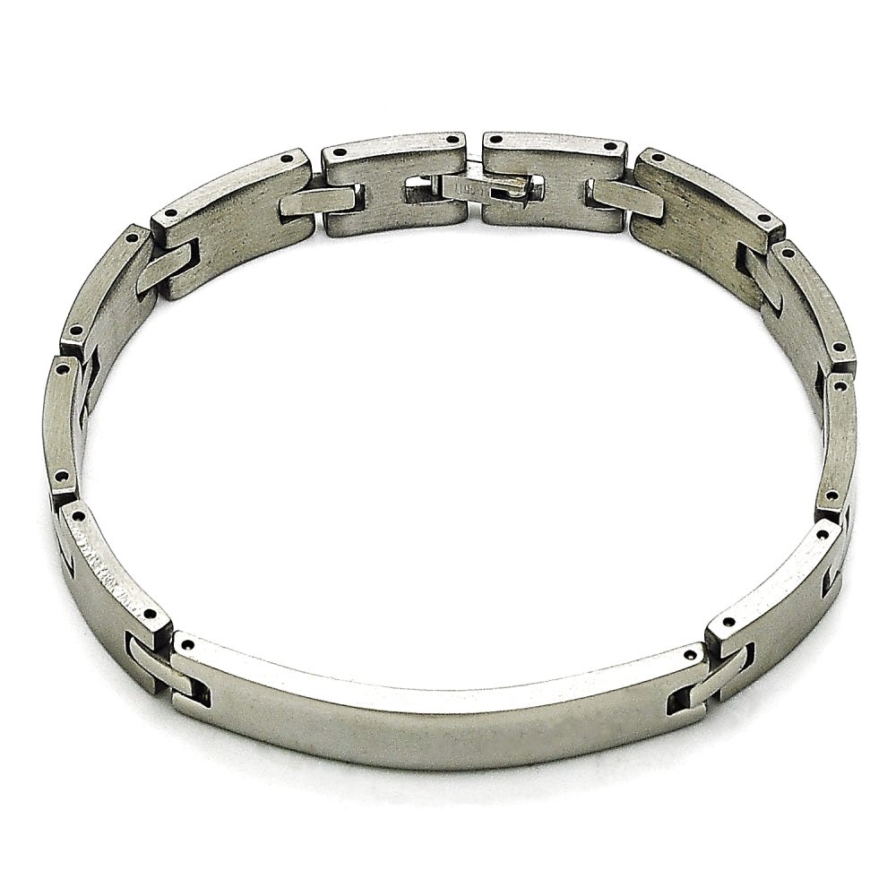 Stainless Steel Solid Bracelet, Polished, Steel Finish