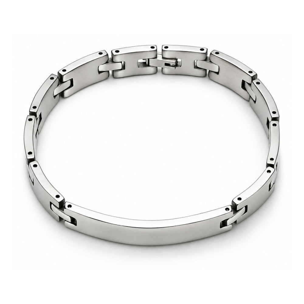 Stainless Steel Solid Bracelet, Polished, Steel Finish