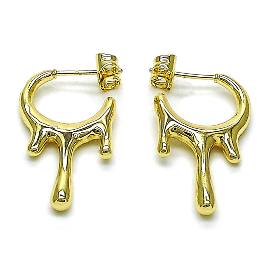 Oro Laminado Small Hoop, Gold Filled Style Polished, Golden Finish
