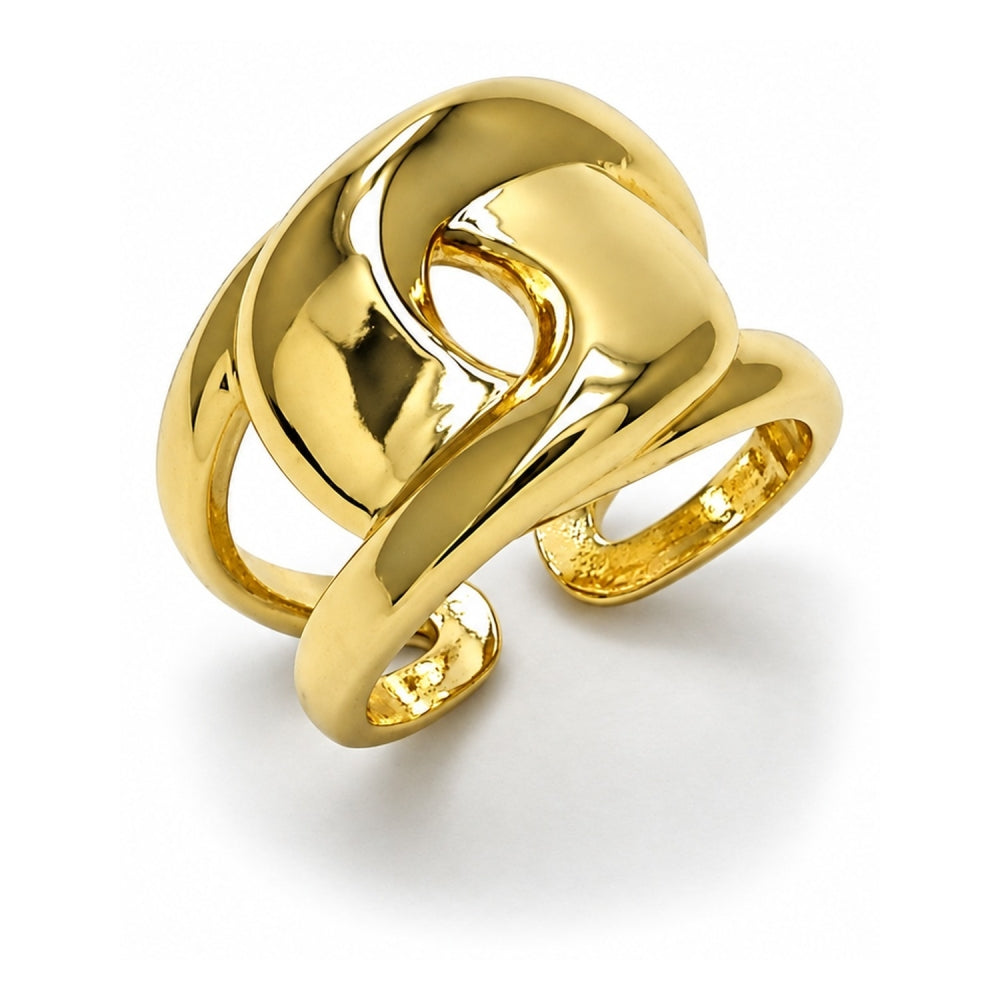 Oro Laminado Elegant Ring, Gold Filled Style Love Knot Design, Polished, Golden Finish