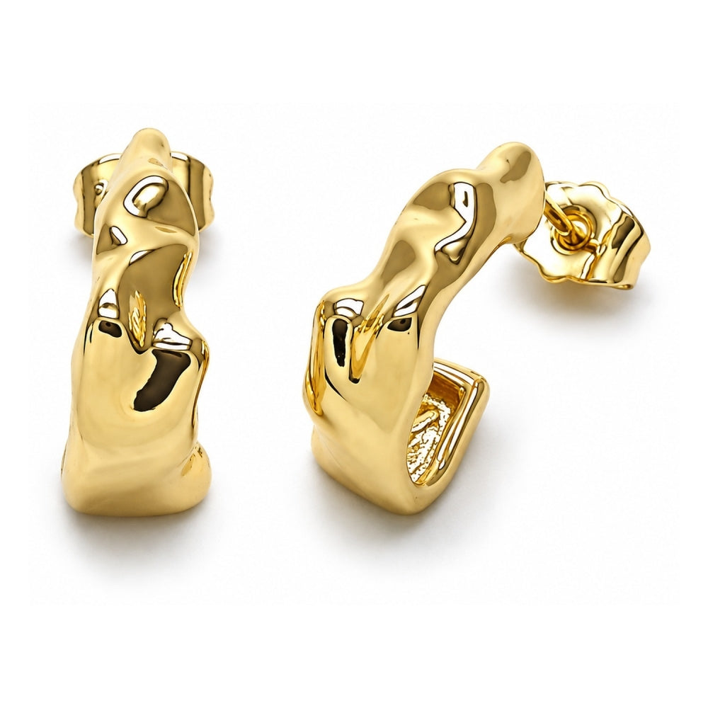 Oro Laminado Small Hoop, Gold Filled Style Polished, Golden Finish