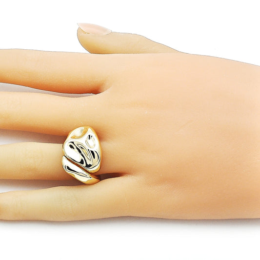 Oro Laminado Elegant Ring, Gold Filled Style Polished, Golden Finish