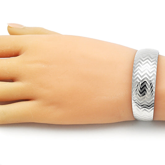 Rhodium Gold Filled Individual Bangle, Polished, Rhodium Finish
