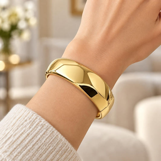 Oro Laminado Individual Bangle, Gold Filled Style Polished, Golden Finish