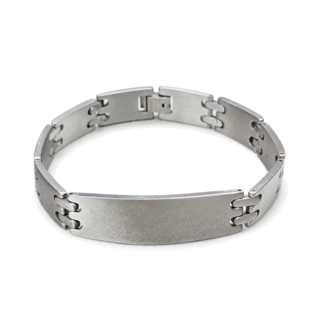 Stainless Steel Solid Bracelet, Polished, Steel Finish