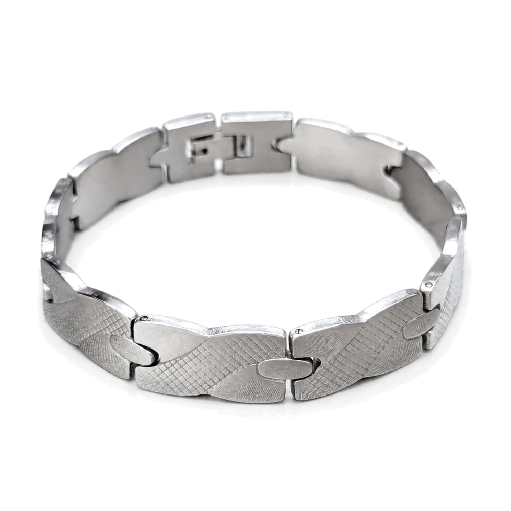 Stainless Steel Solid Bracelet, Polished, Steel Finish