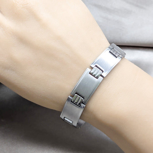 Stainless Steel Solid Bracelet, Polished, Steel Finish