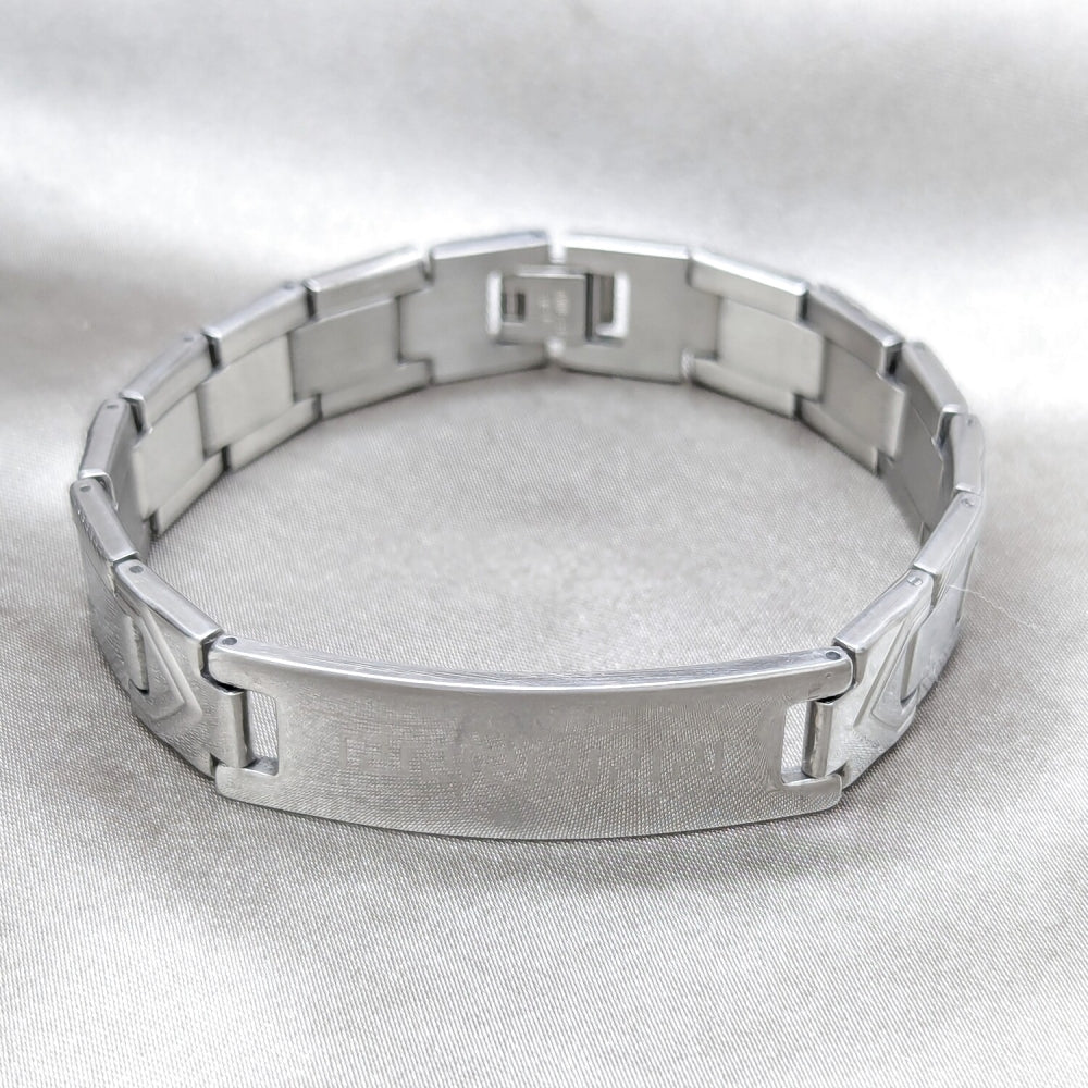 Stainless Steel Solid Bracelet, Polished, Steel Finish