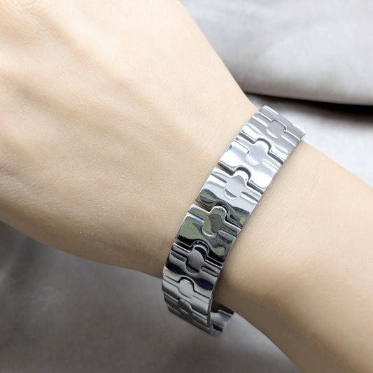 Stainless Steel Solid Bracelet, Polished, Steel Finish