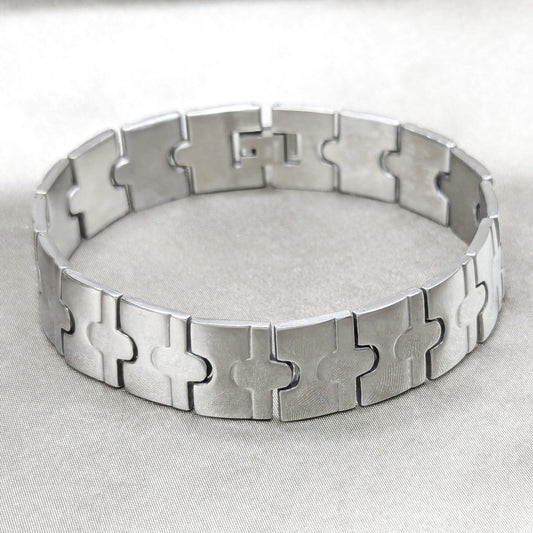 Stainless Steel Solid Bracelet, Polished, Steel Finish