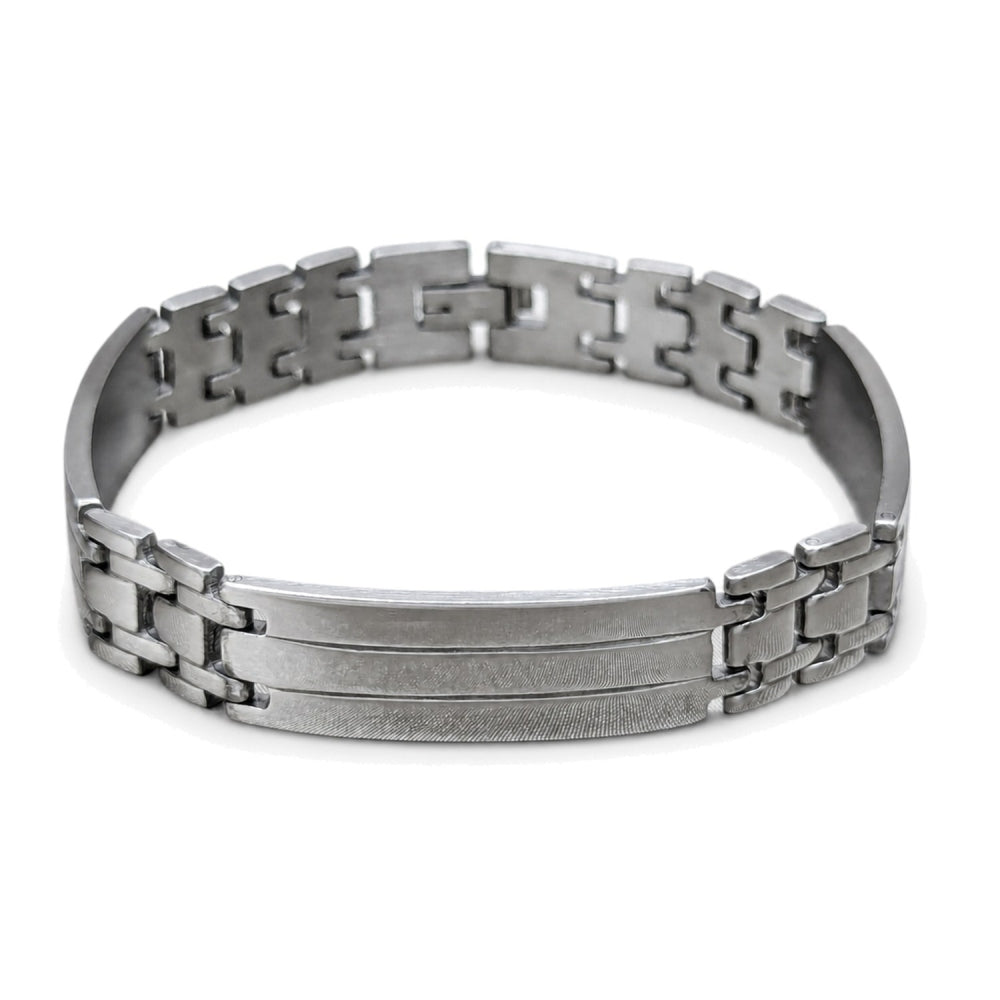 Stainless Steel Solid Bracelet, Polished, Steel Finish