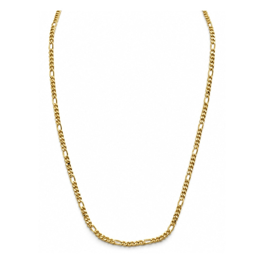 Oro Laminado Basic Necklace, Gold Filled Style Figaro Design, Polished, Golden Finish