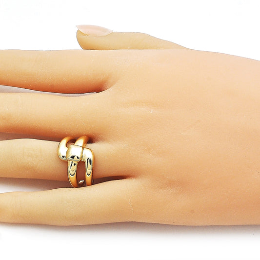 Oro Laminado Elegant Ring, Gold Filled Style Polished, Golden Finish
